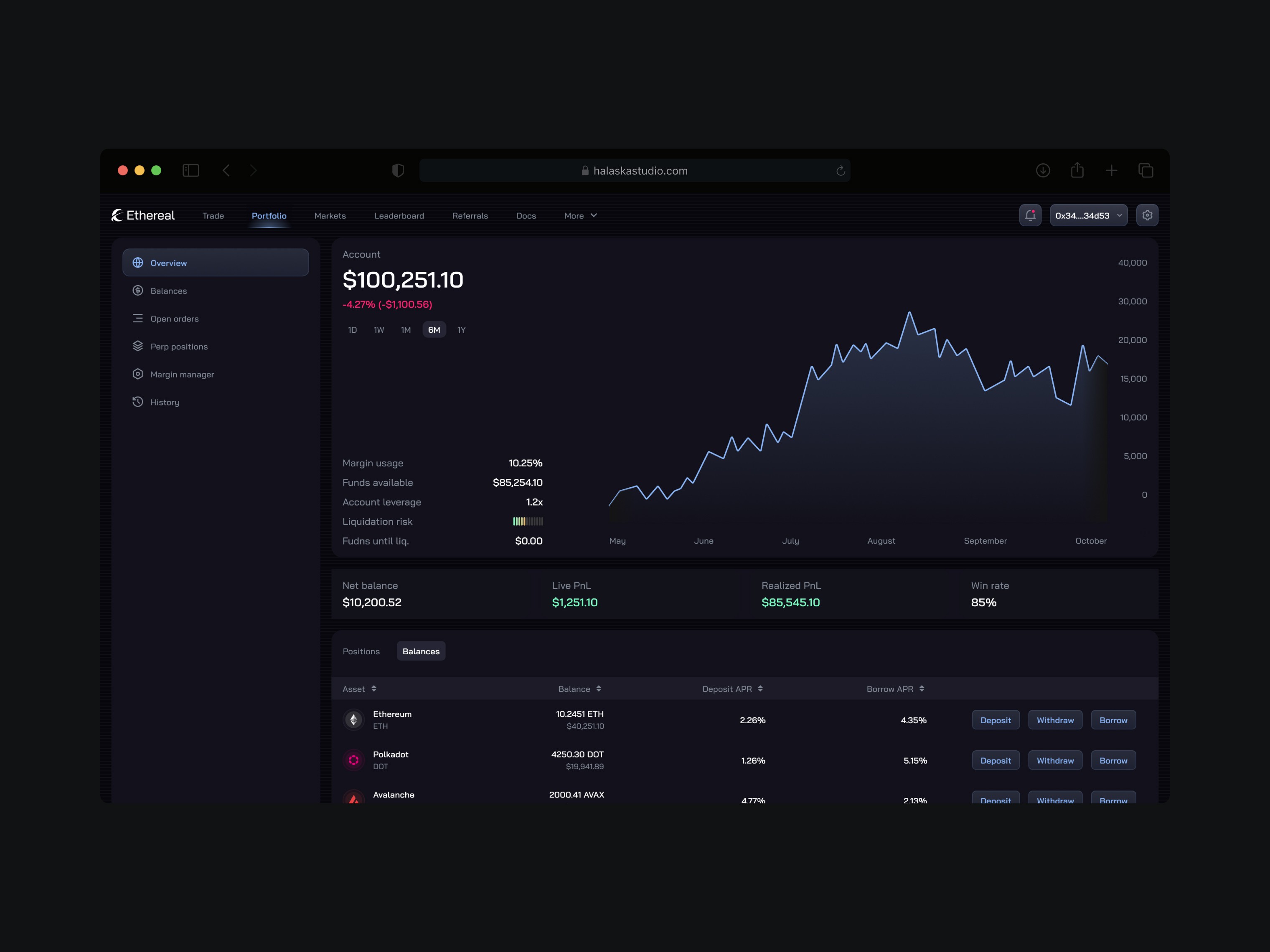 Ethena Ethereal DEX Design  deposit