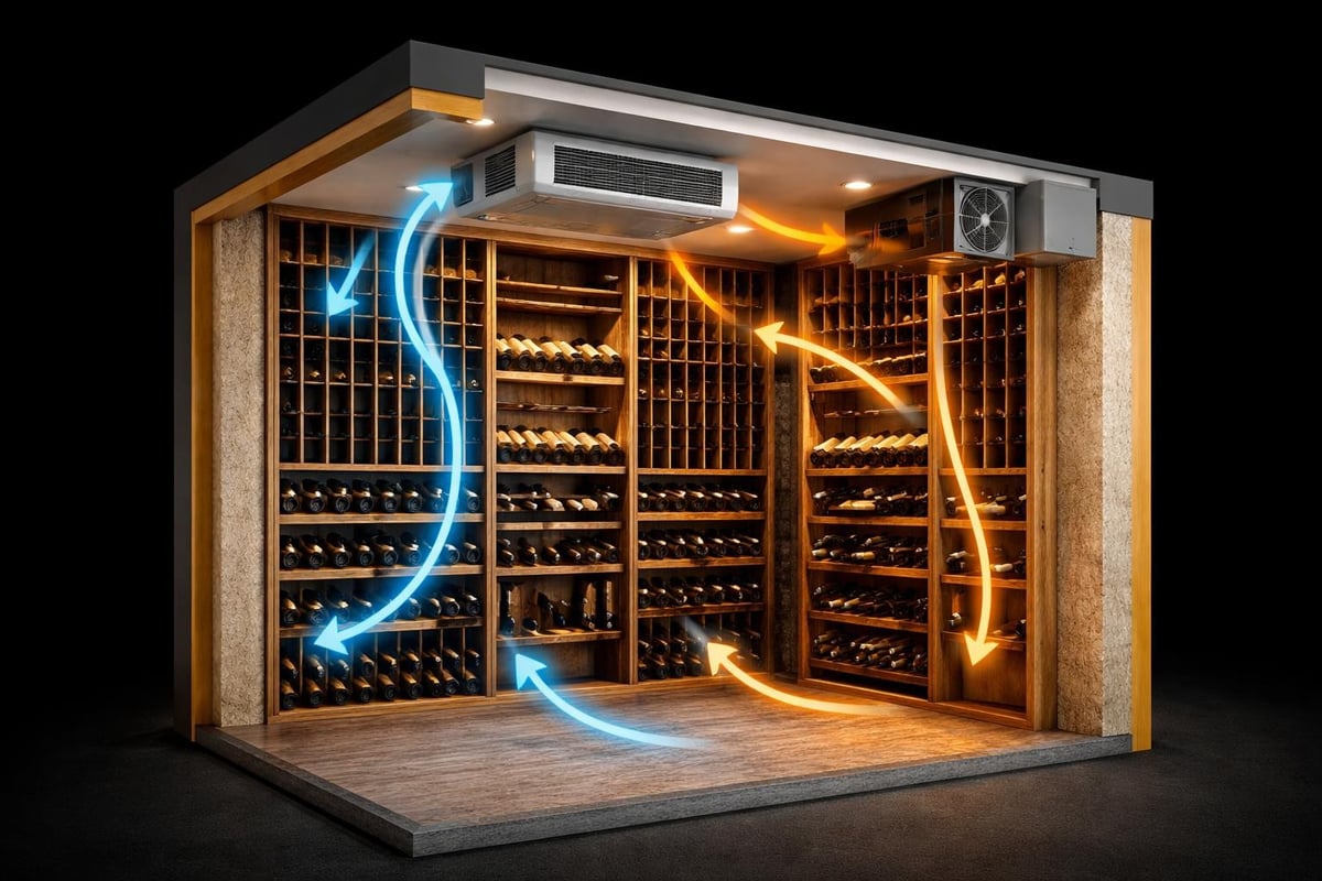 Wine cellar climate zones