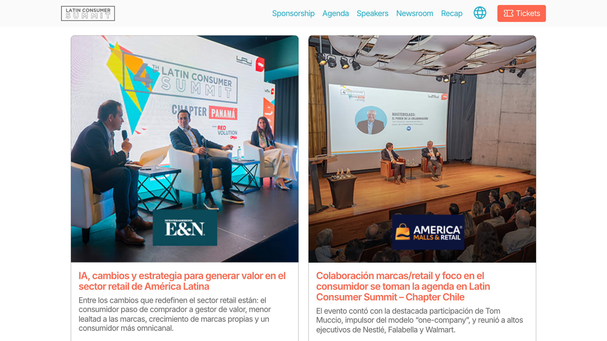 Diseño web desktop Ohla sección Newsroom