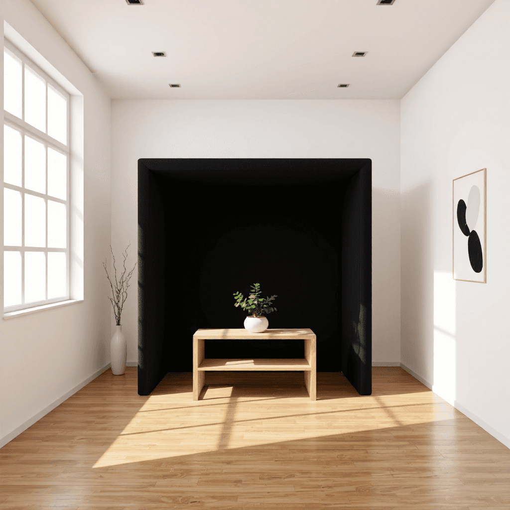 product photography of soundproof booth