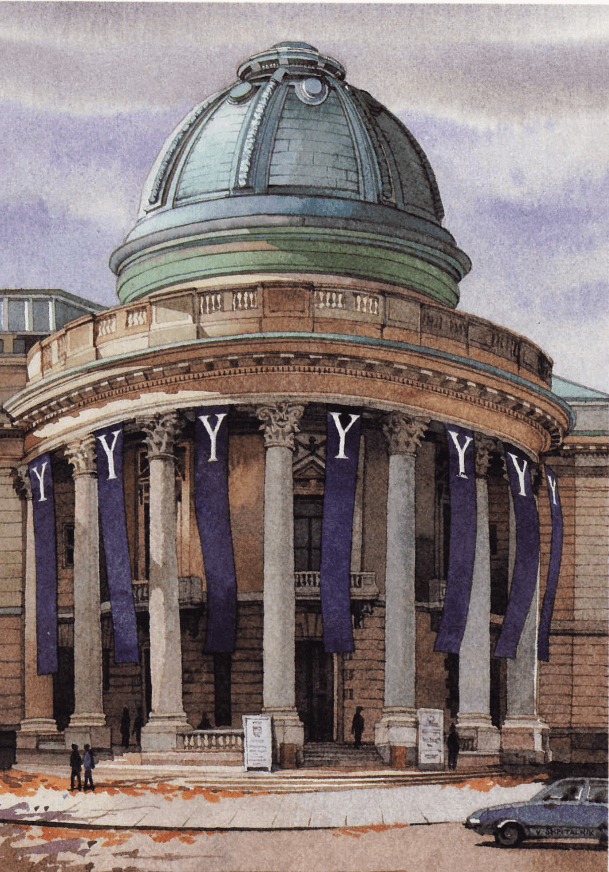 vladimir-shpitalnik-illustration-woolsey-hall-yale-university-new-haven-postcard