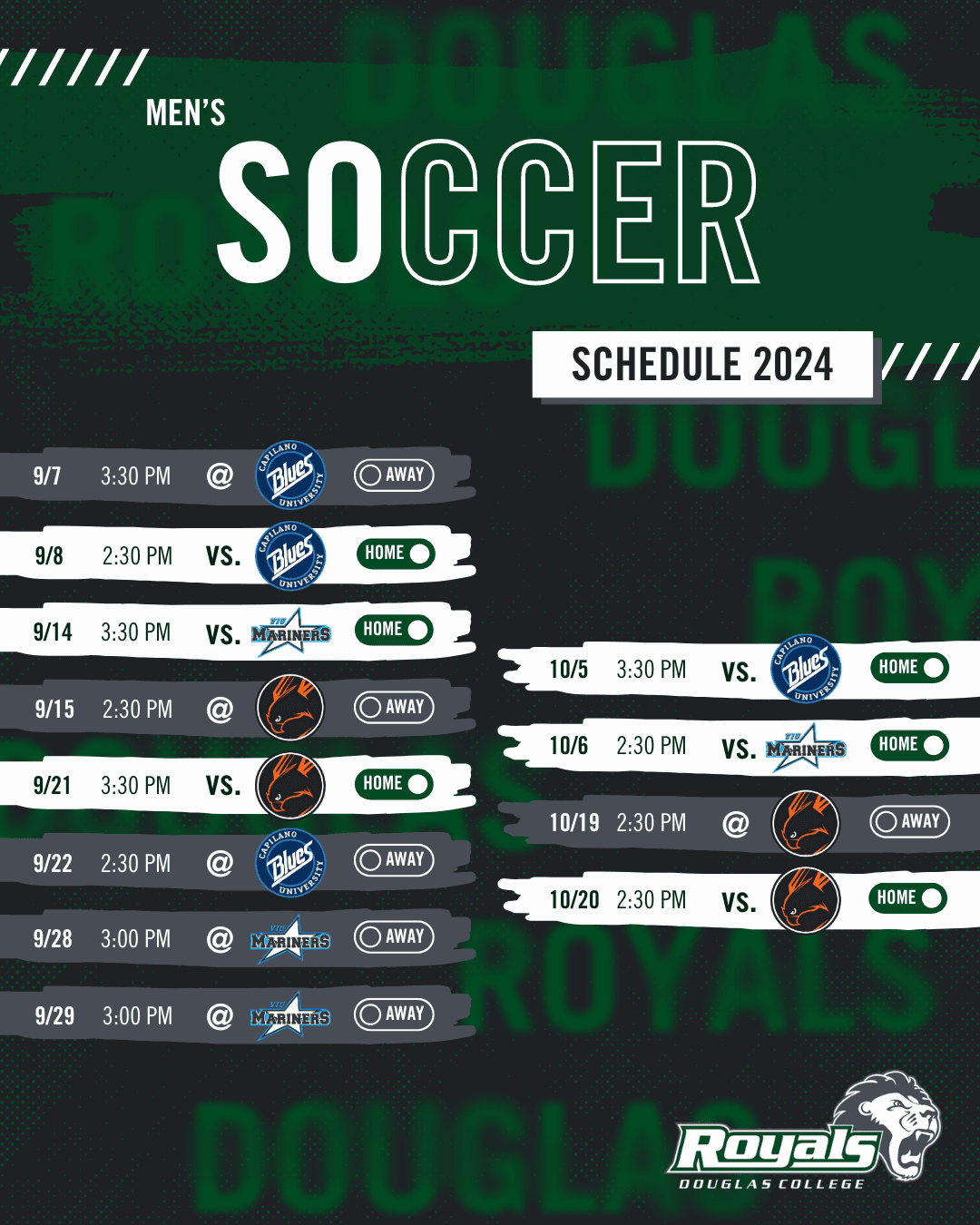 Douglas Royals Graphic design social media post