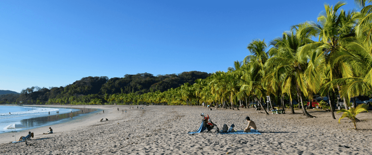 Relaxing on a beach in Costa Rica