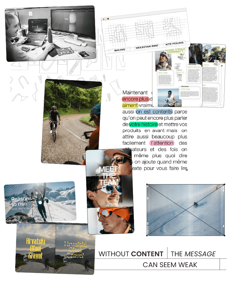 Blurred portrait of a person in an orange patterned shirt with glowing glasses, creating a futuristic and artistic vibe.