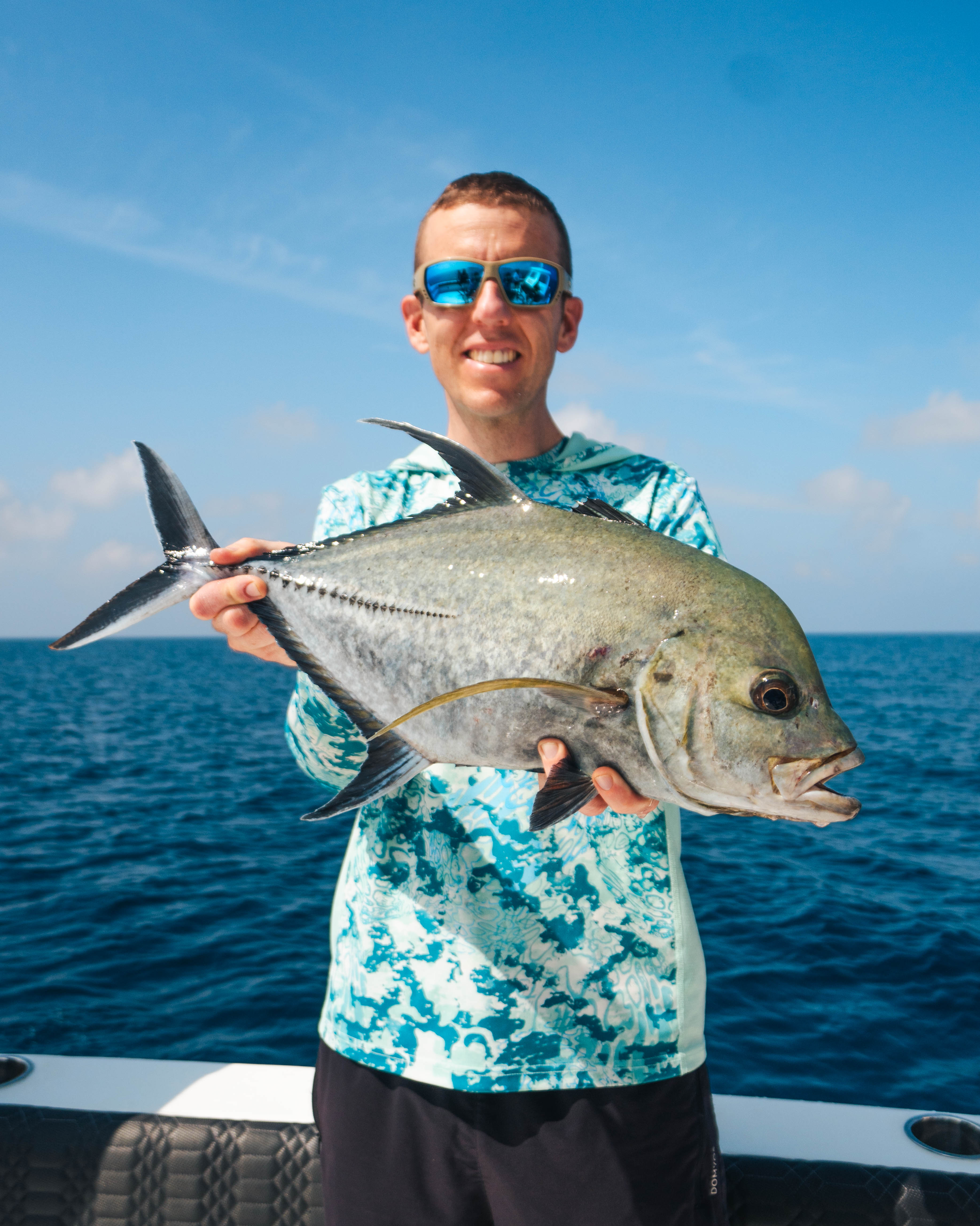 Black Trevally fishing in Maldives