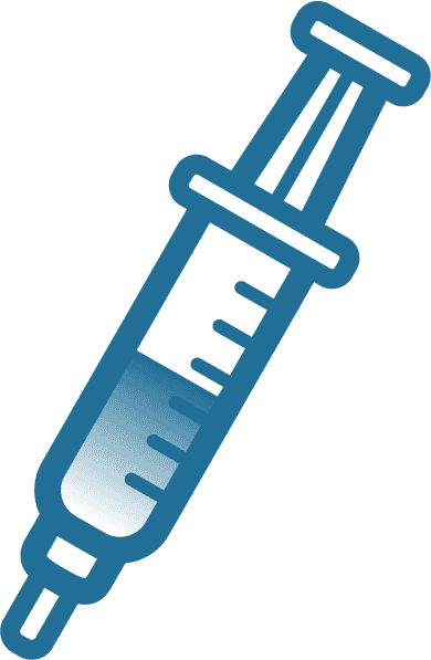 Icon of a syringe for liquid medication