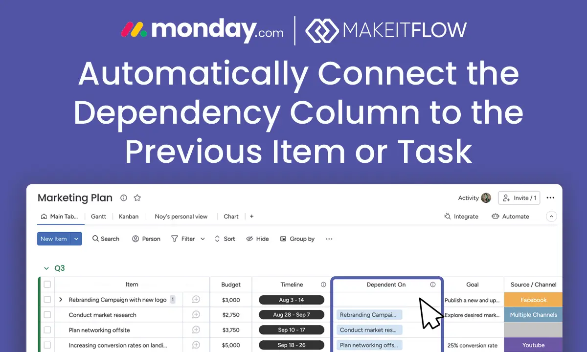 Automatically Connect Dependency Columns