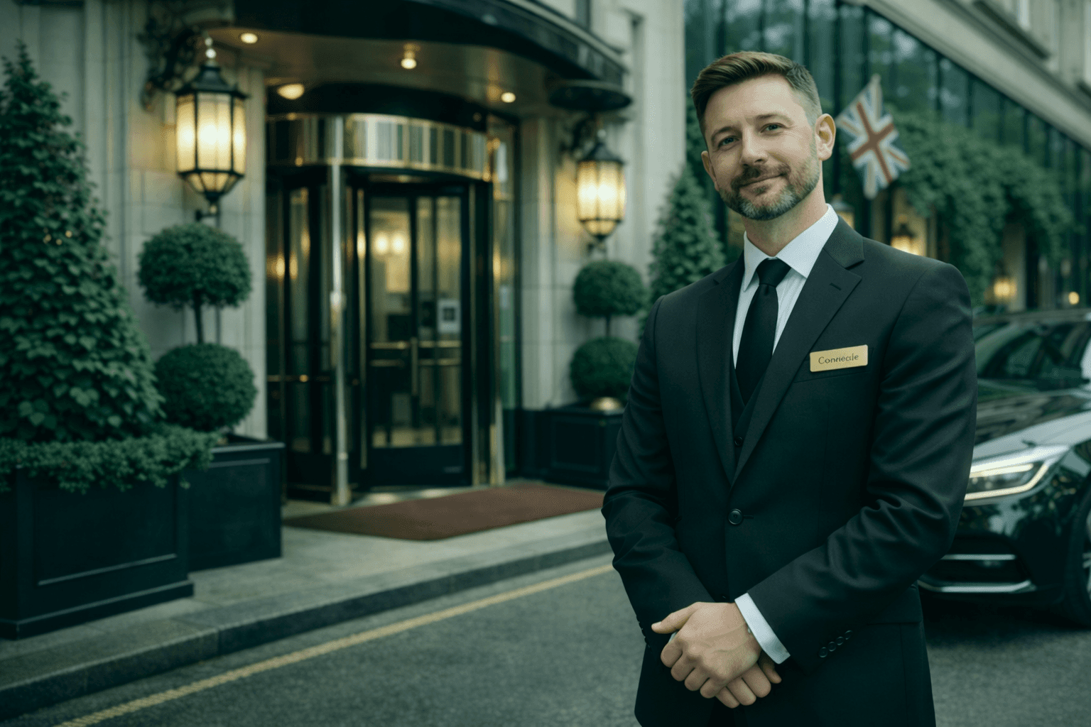 A fast black sports car races down the highway.