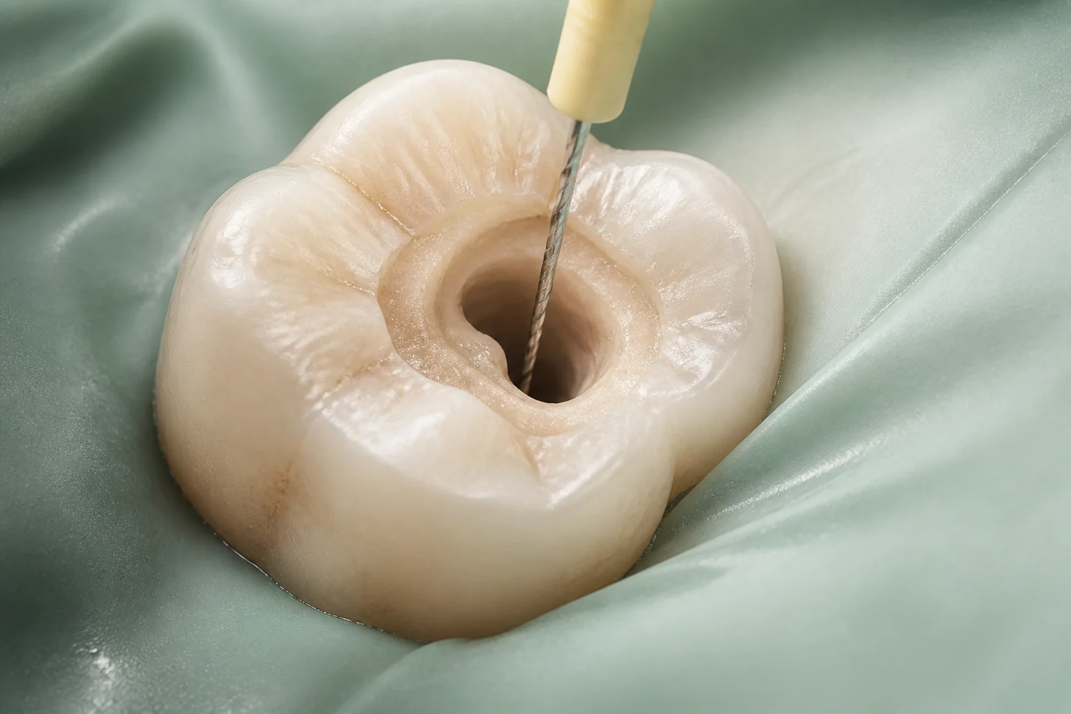Endodontische Behandlung eines isolierten Backenzahns
