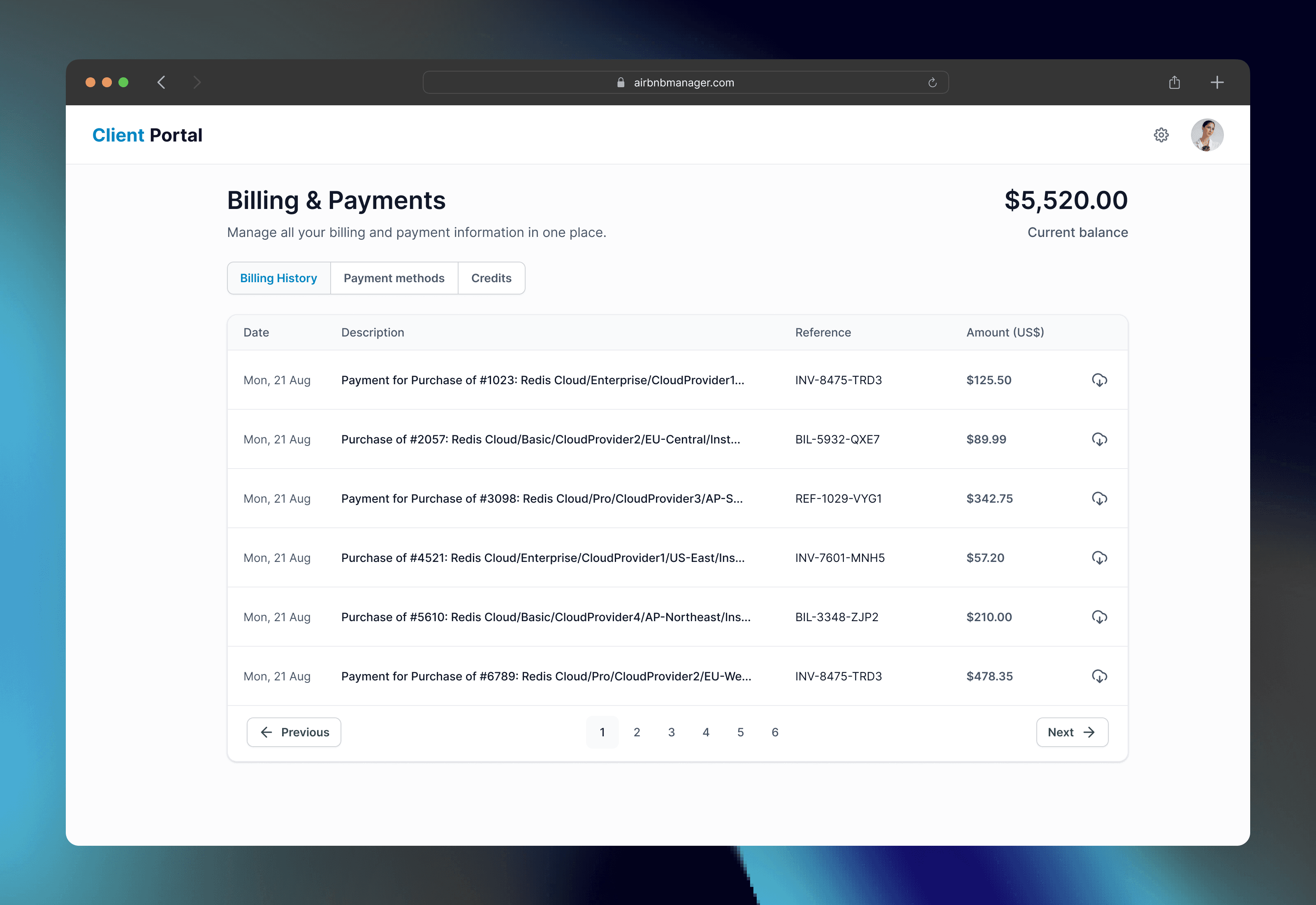 Client Portal BIlling and Payments