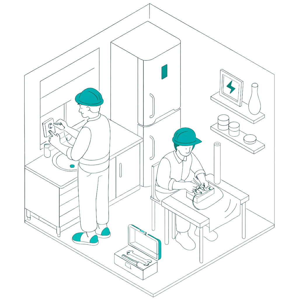 Qualified professionals testing equipments in Switzerland