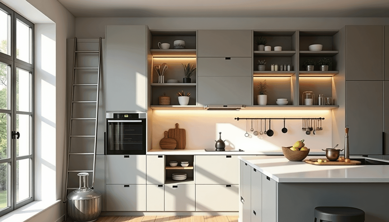 Przestrzeń pionowa w kuchni na wymiar - jak umeblować kuchnie?