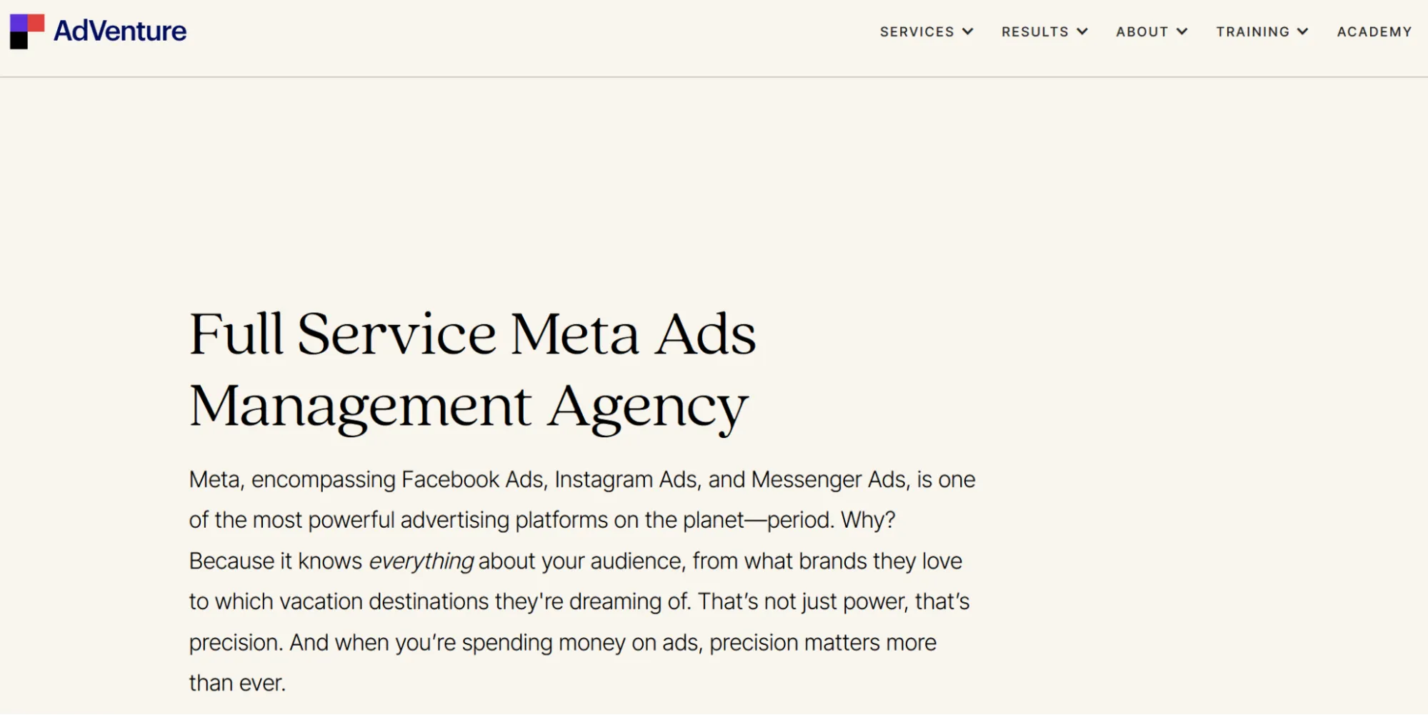 AdVenture Media - Best for unit-economics driven Meta execution