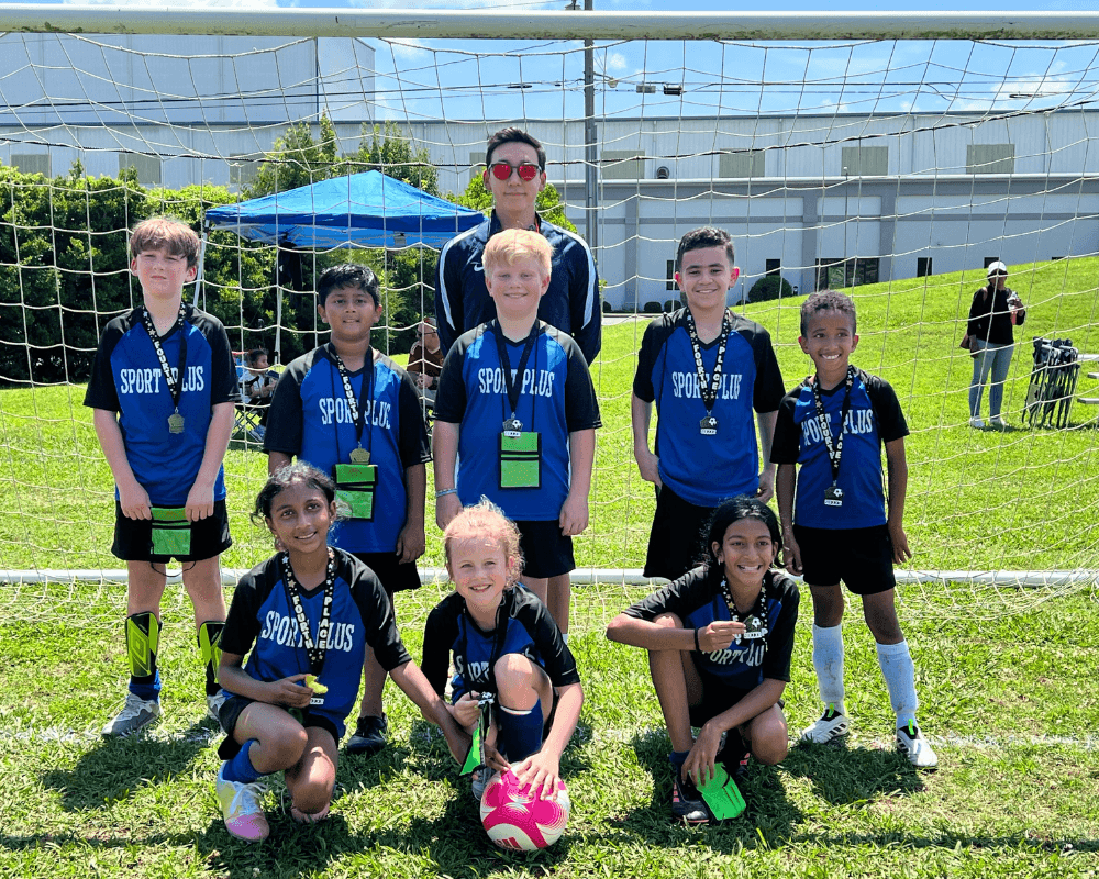 SportPlus kids soccer team in action at a tournament in Indian Trail NC