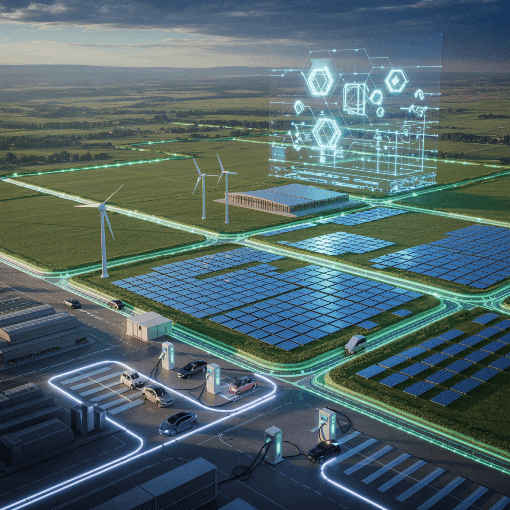  vue aérienne montrant plusieurs actifs dispersés géographiquement
