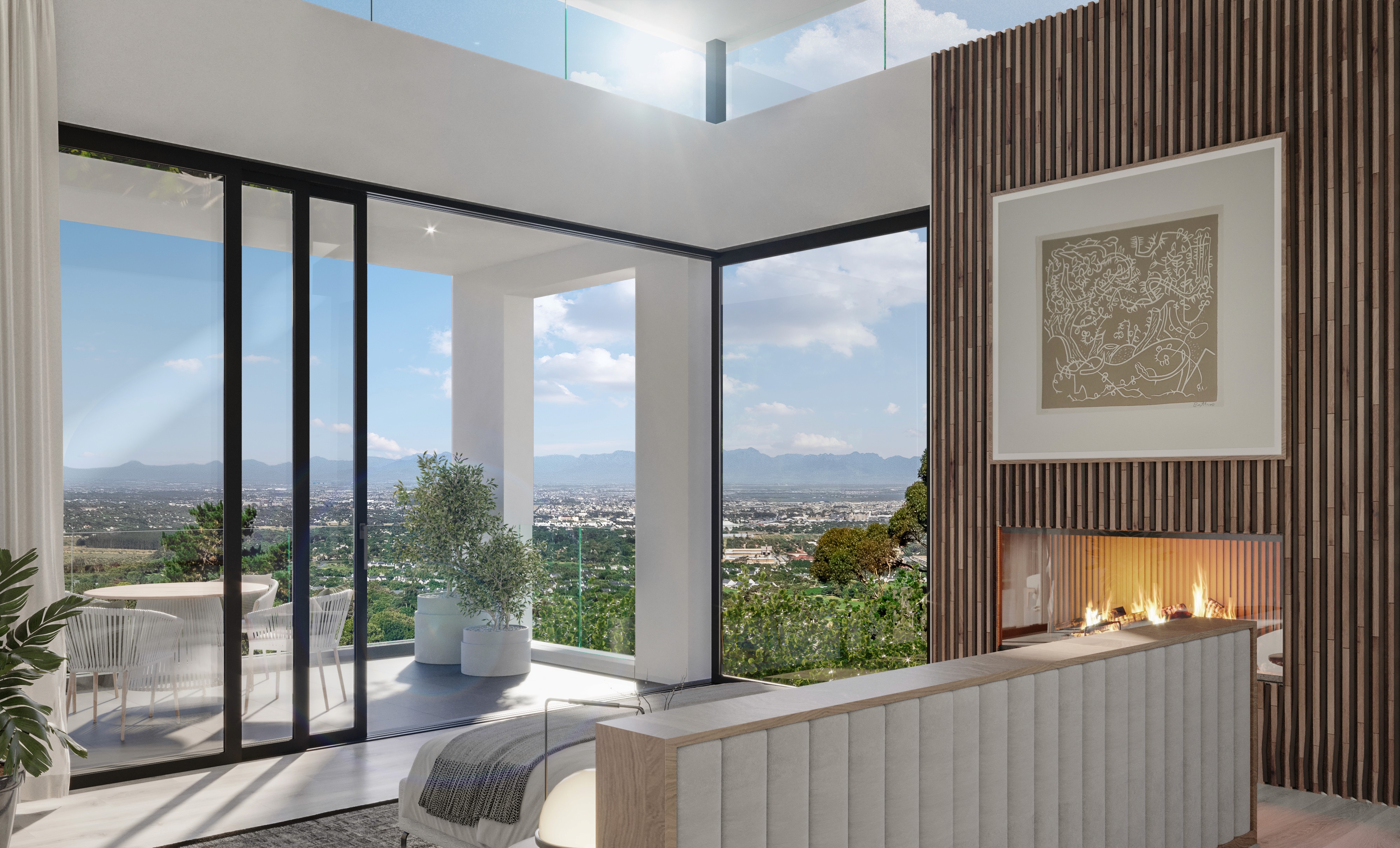 Steenberg Views bedroom architectural visualisation, Gerd Weideman Architects