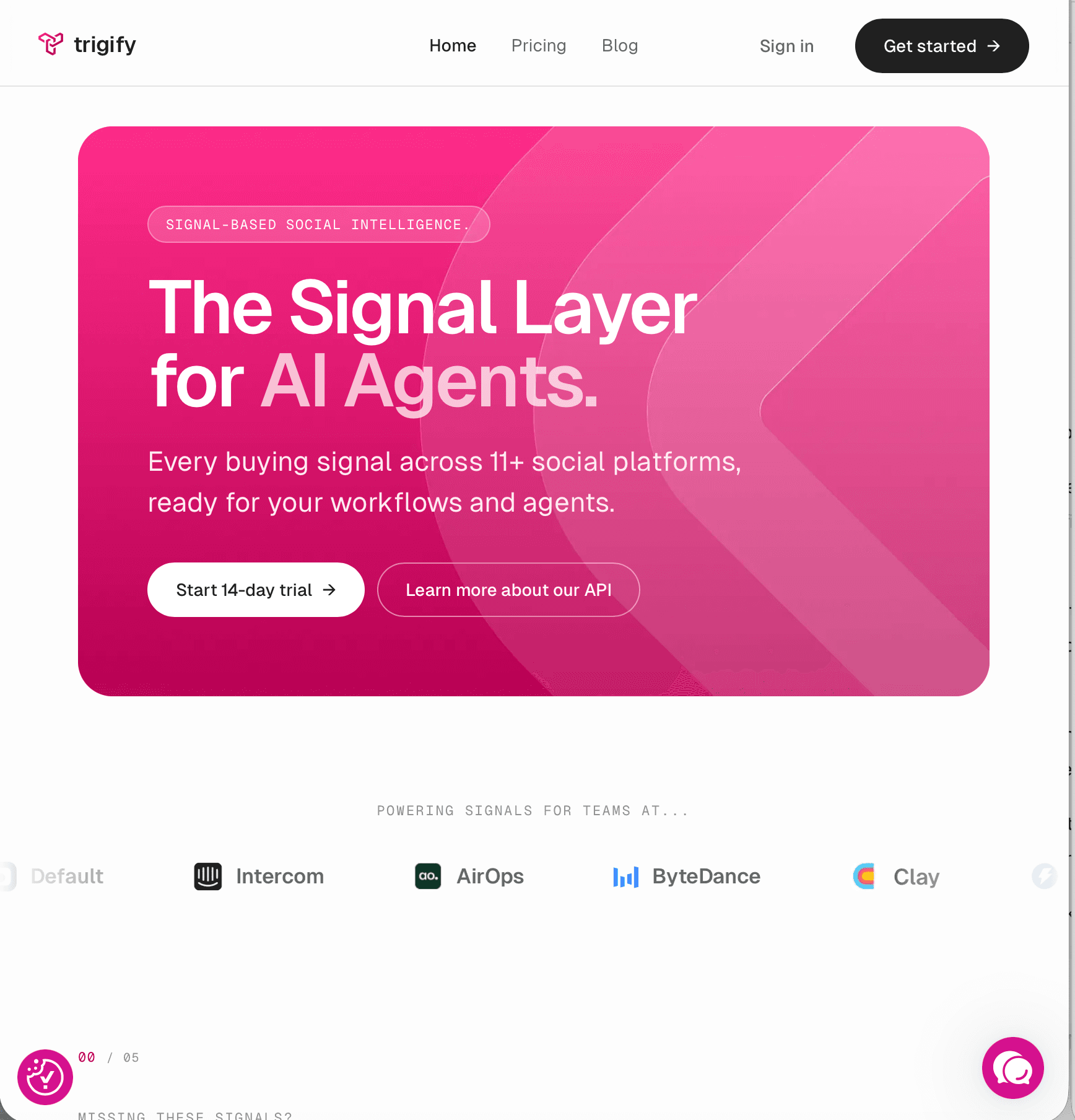 Trigify home