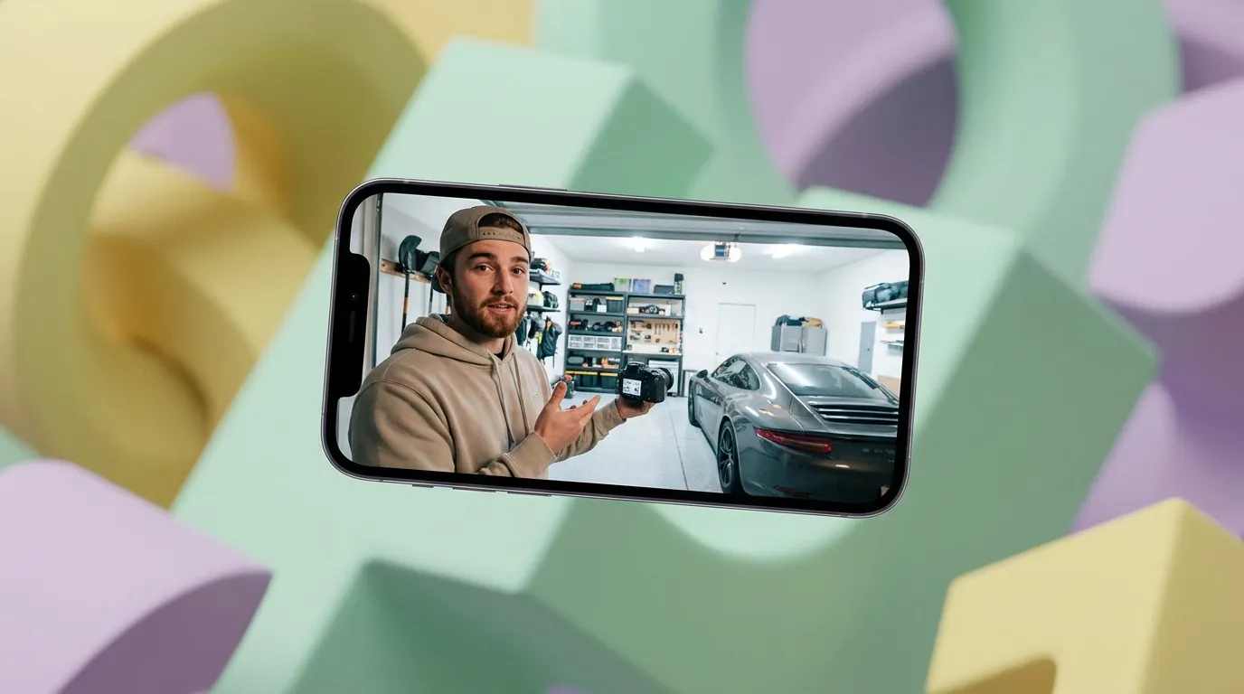 UGC creator footage in the phone.