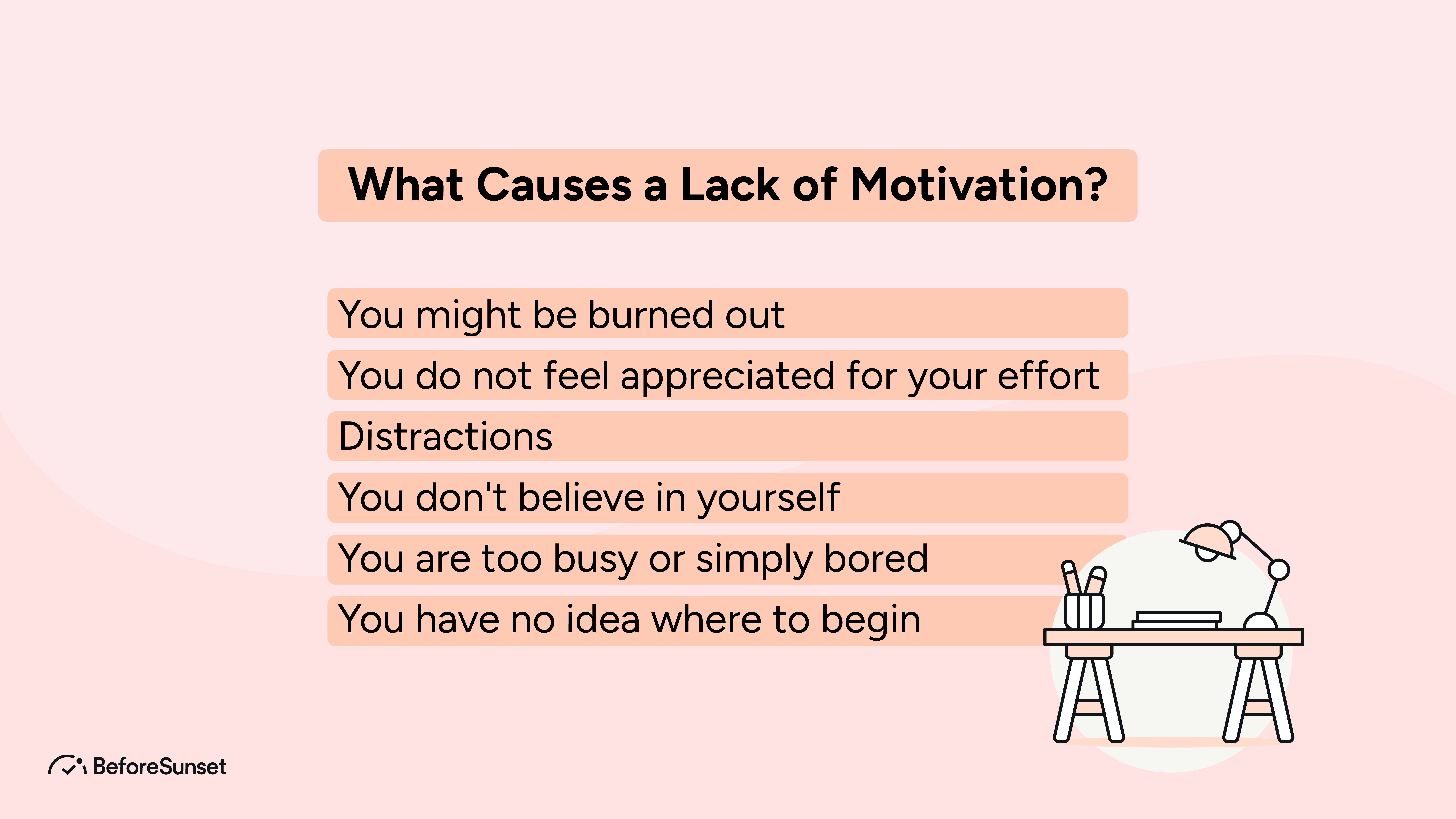 what causes a lack of motivation