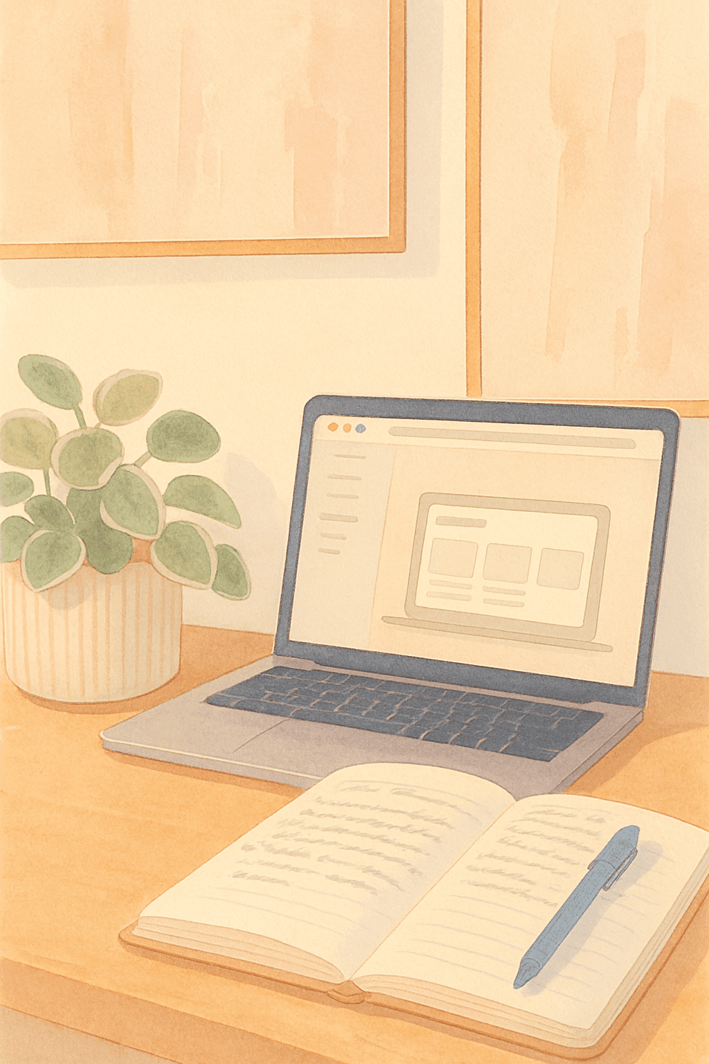 Portrait of portfolio creator – back view