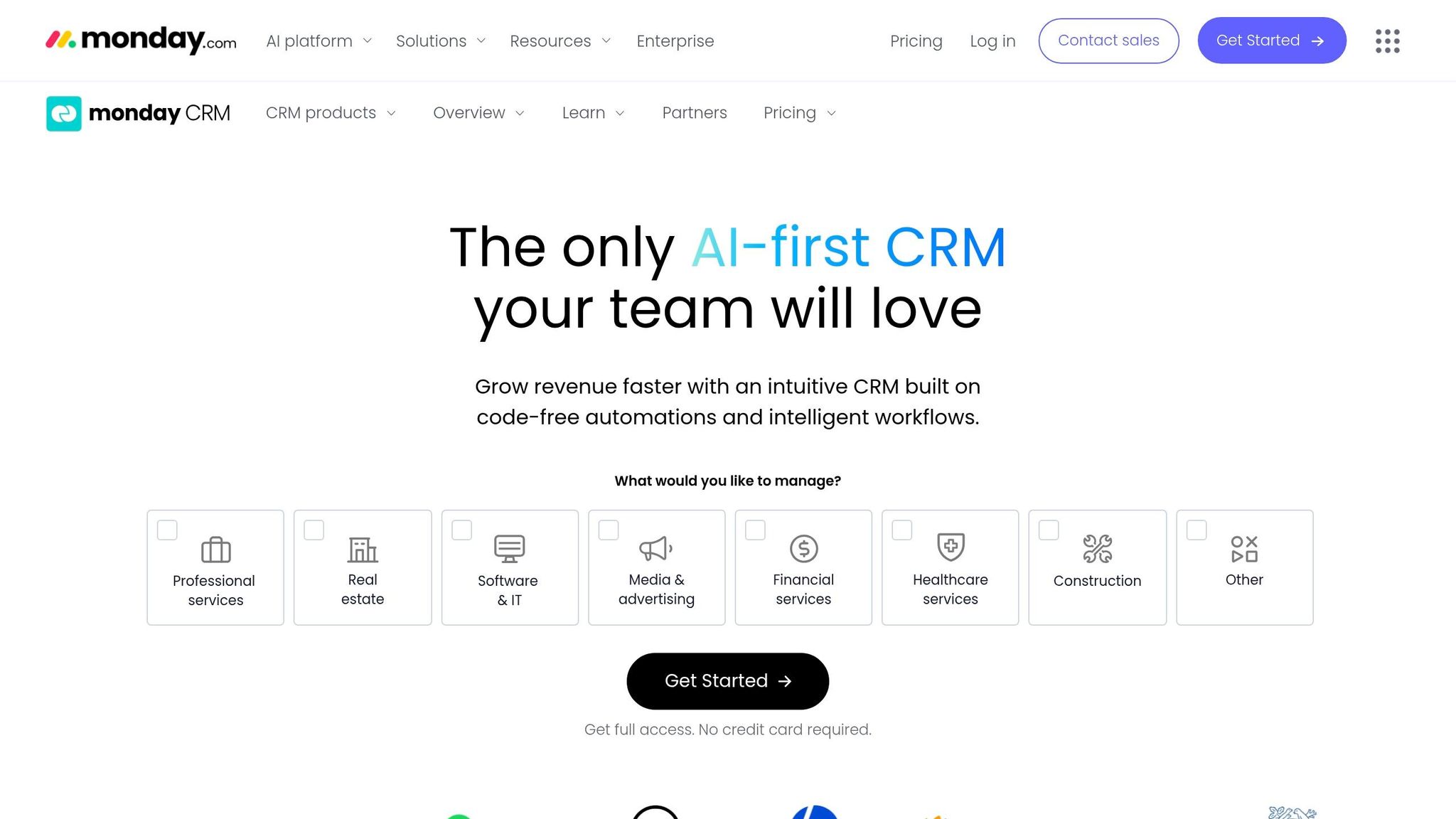 monday sales CRM
