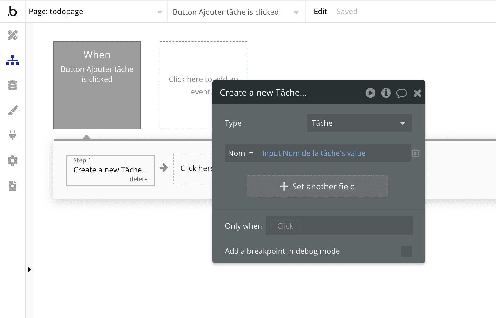 Workflow create a new thing