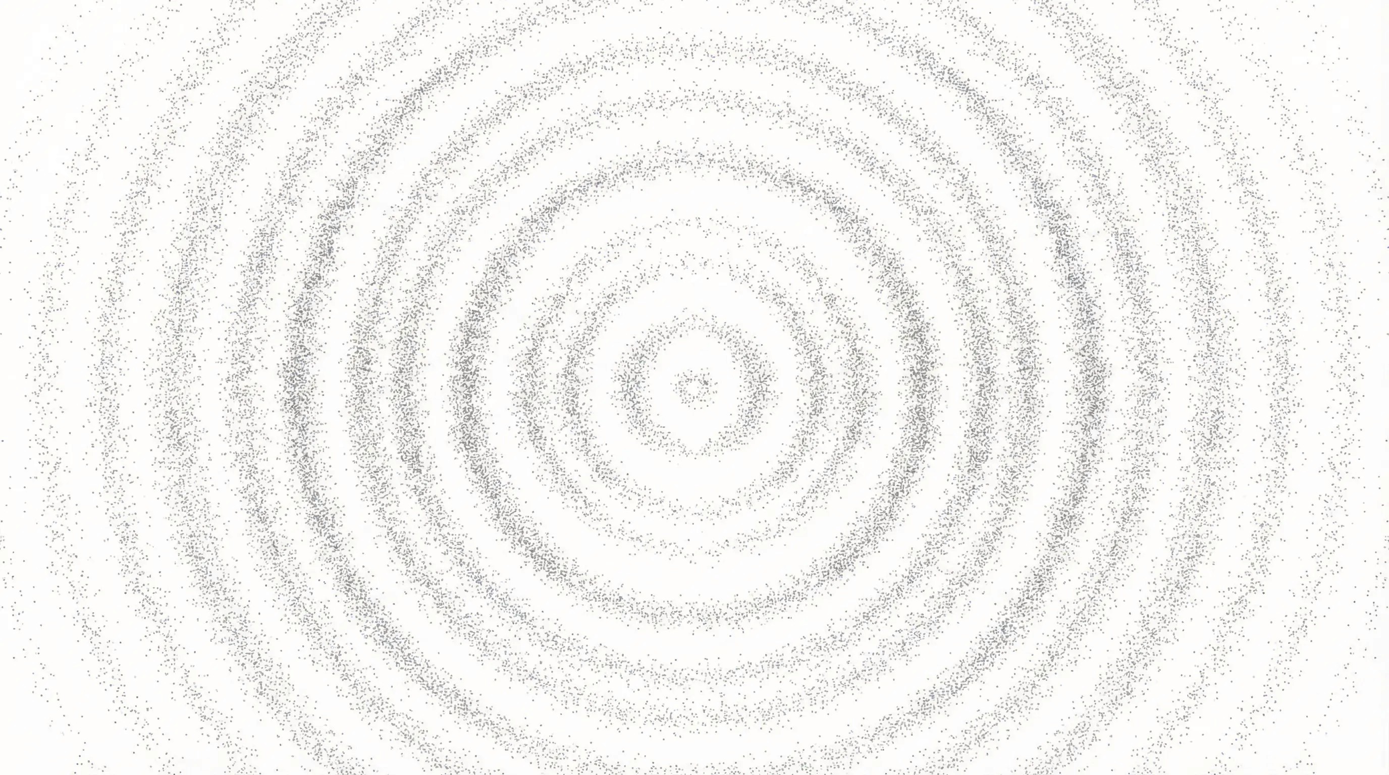 Concentric circles of gray dots on white background.