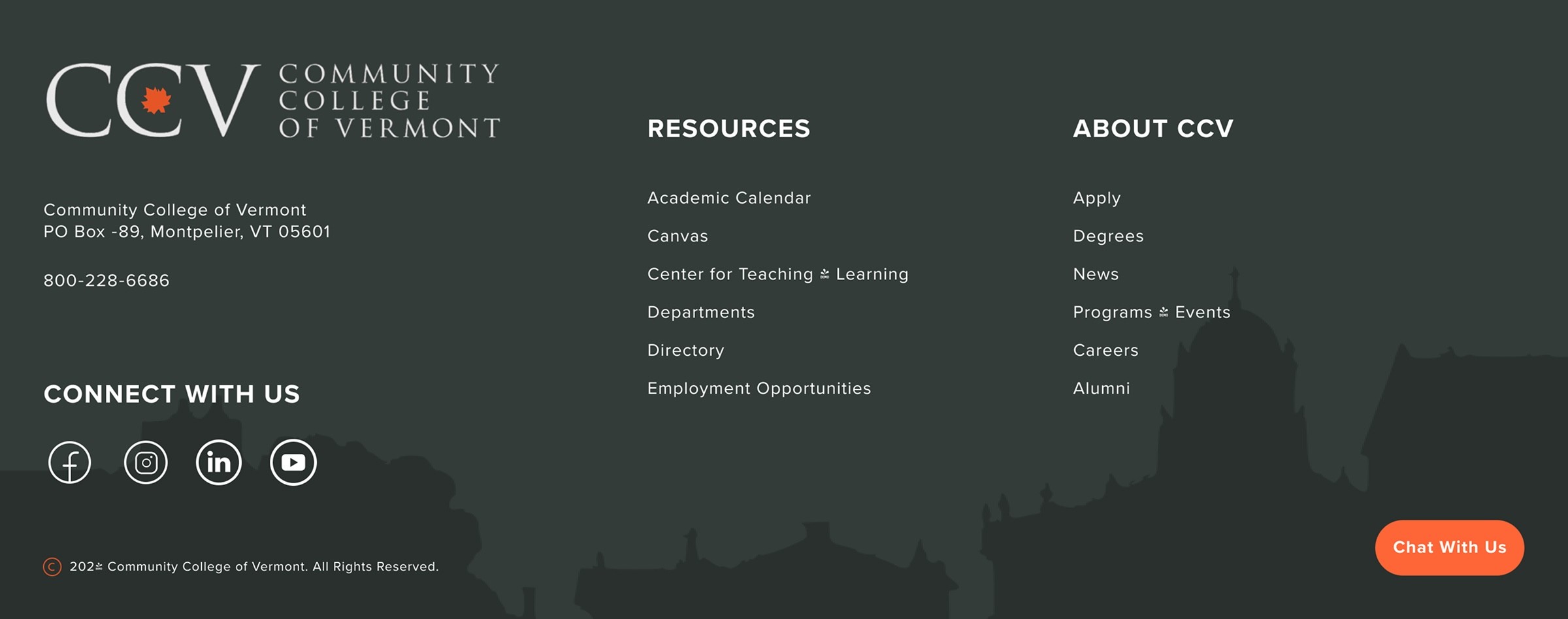 Updated footer design