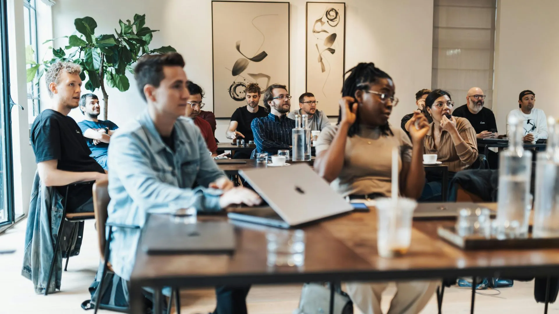 Classroom of people being trained