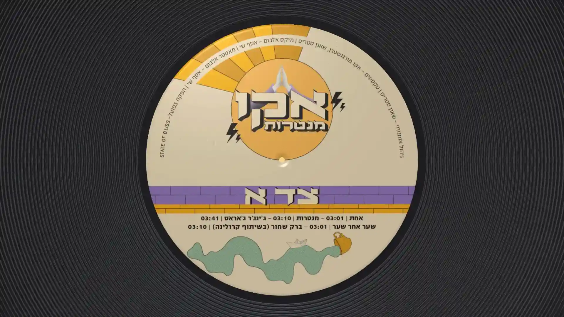 Close up vinyl in motion