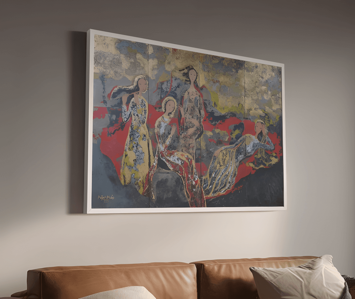 premium art poster and canvas prints, with originals available, from QART , of the artwork " In the Moon Garden "