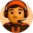 Customer support masscort with headset and microphone active