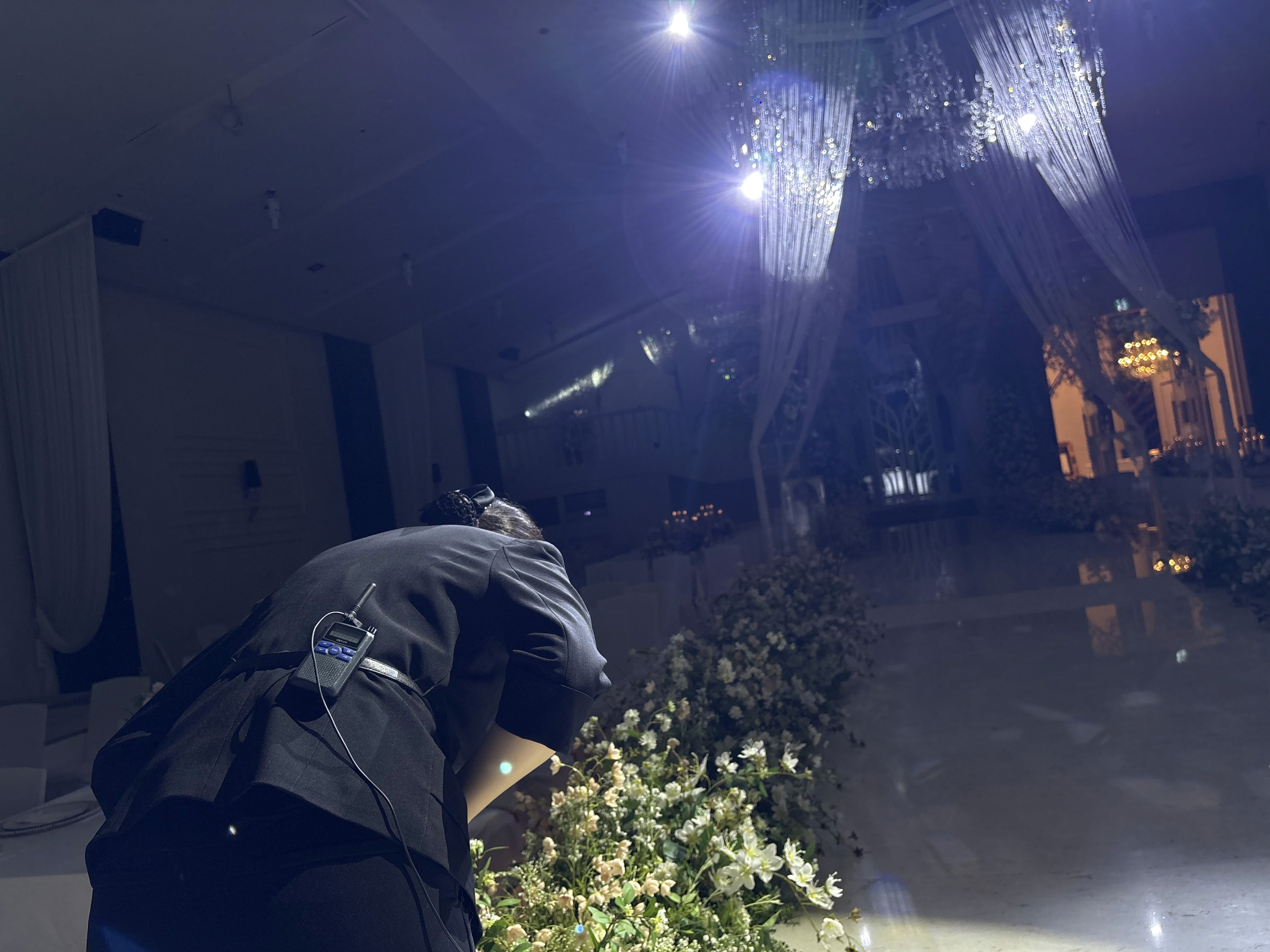 Dynamic picture of a cyclist riding downhill