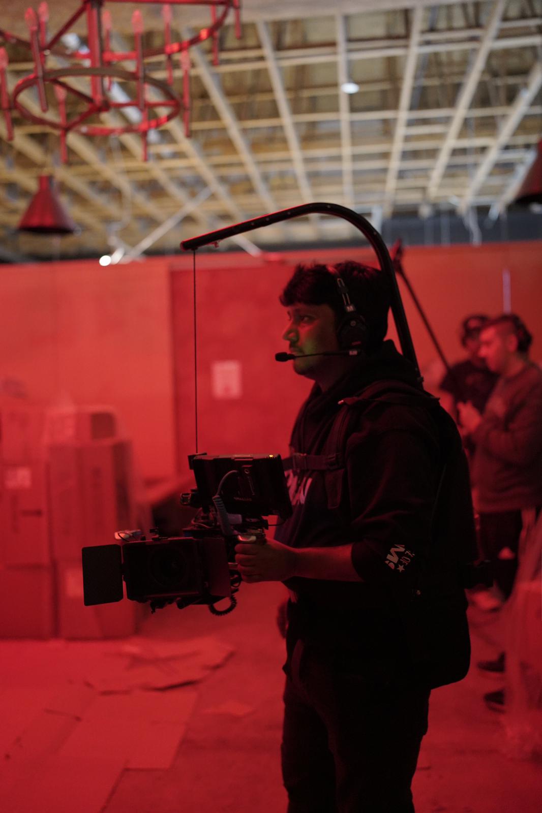 a woman with flowers