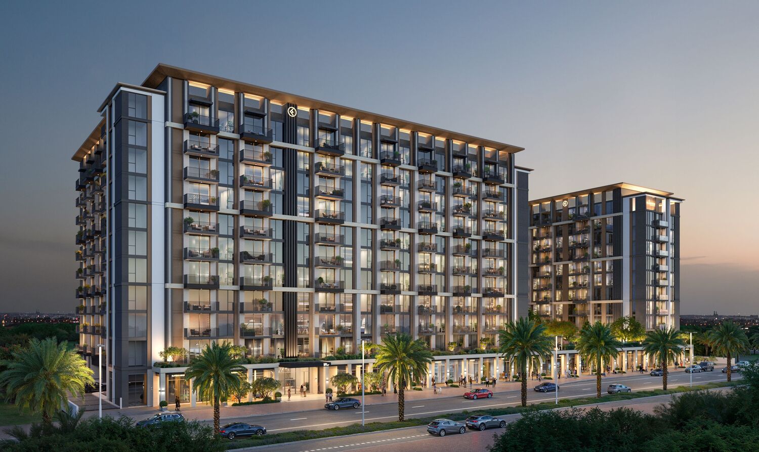 New apartment building, Windsor House II, showcasing modern architecture in an urban city setting.