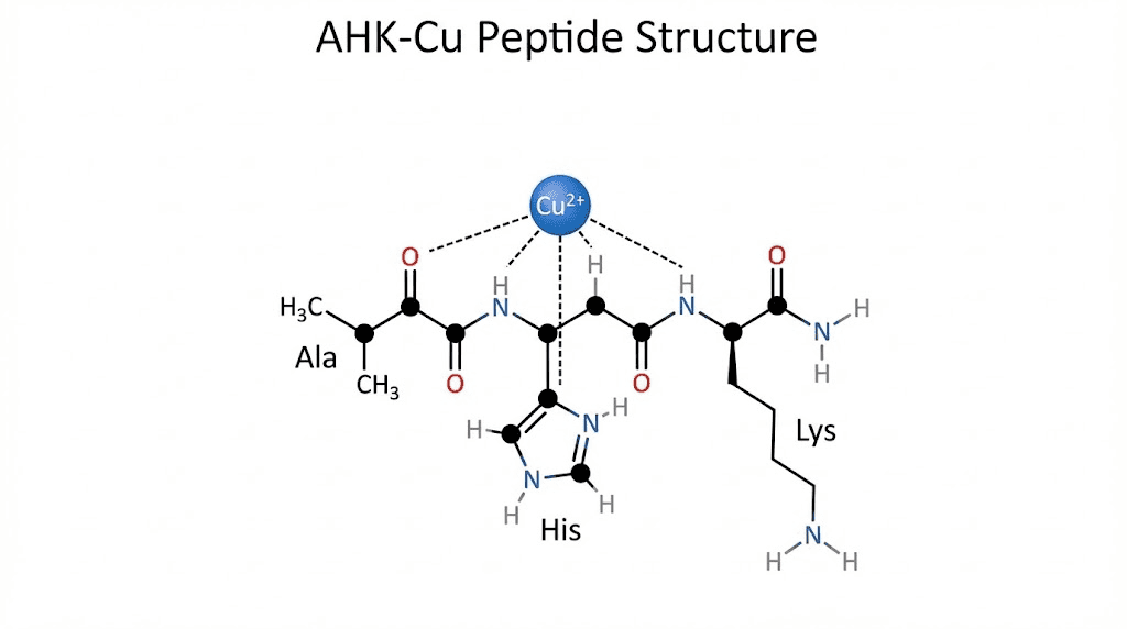 AHK-Cu copper tripeptide-3 molecular structure diagram