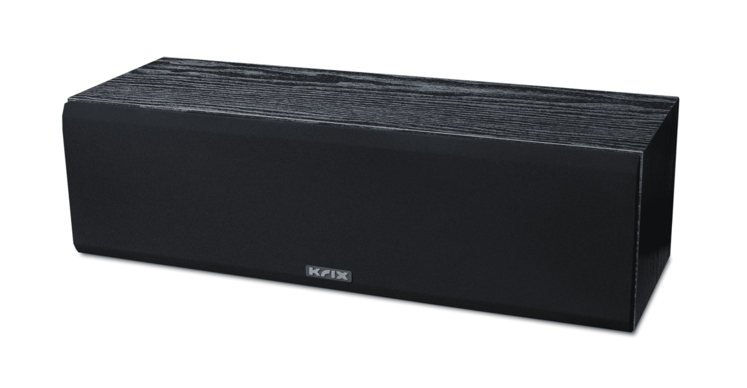 KRIX loudspeaker with black wood grain top