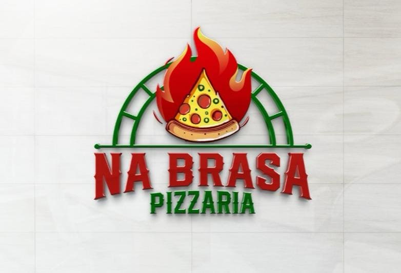 Logotipo da Na Brasa, representando pizzaria especializada em pizzas artesanais, com identidade visual profissional e foco em qualidade e sabor.
