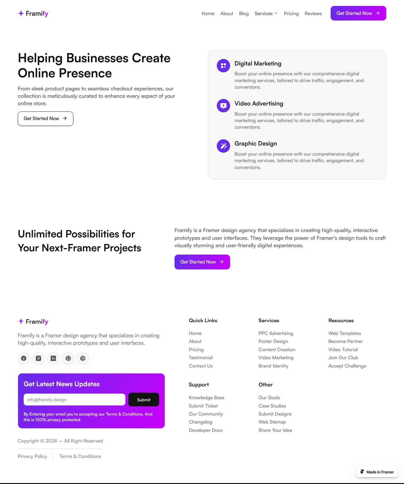 Framer Service Page v1