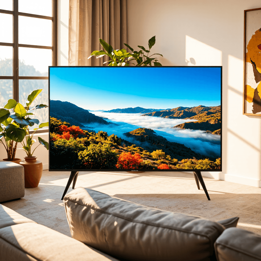product photography of a television screen