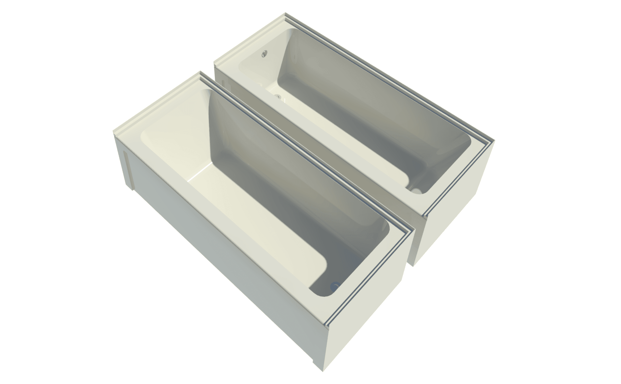 Left and right-handed drain orientations.