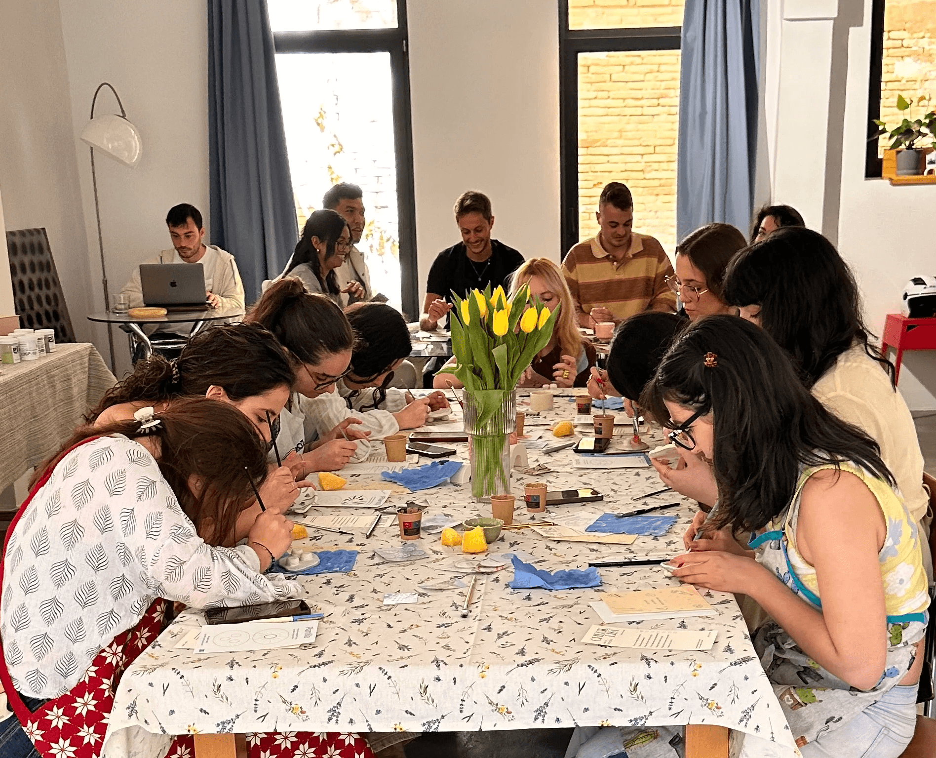 A mockup for iPhone on a table