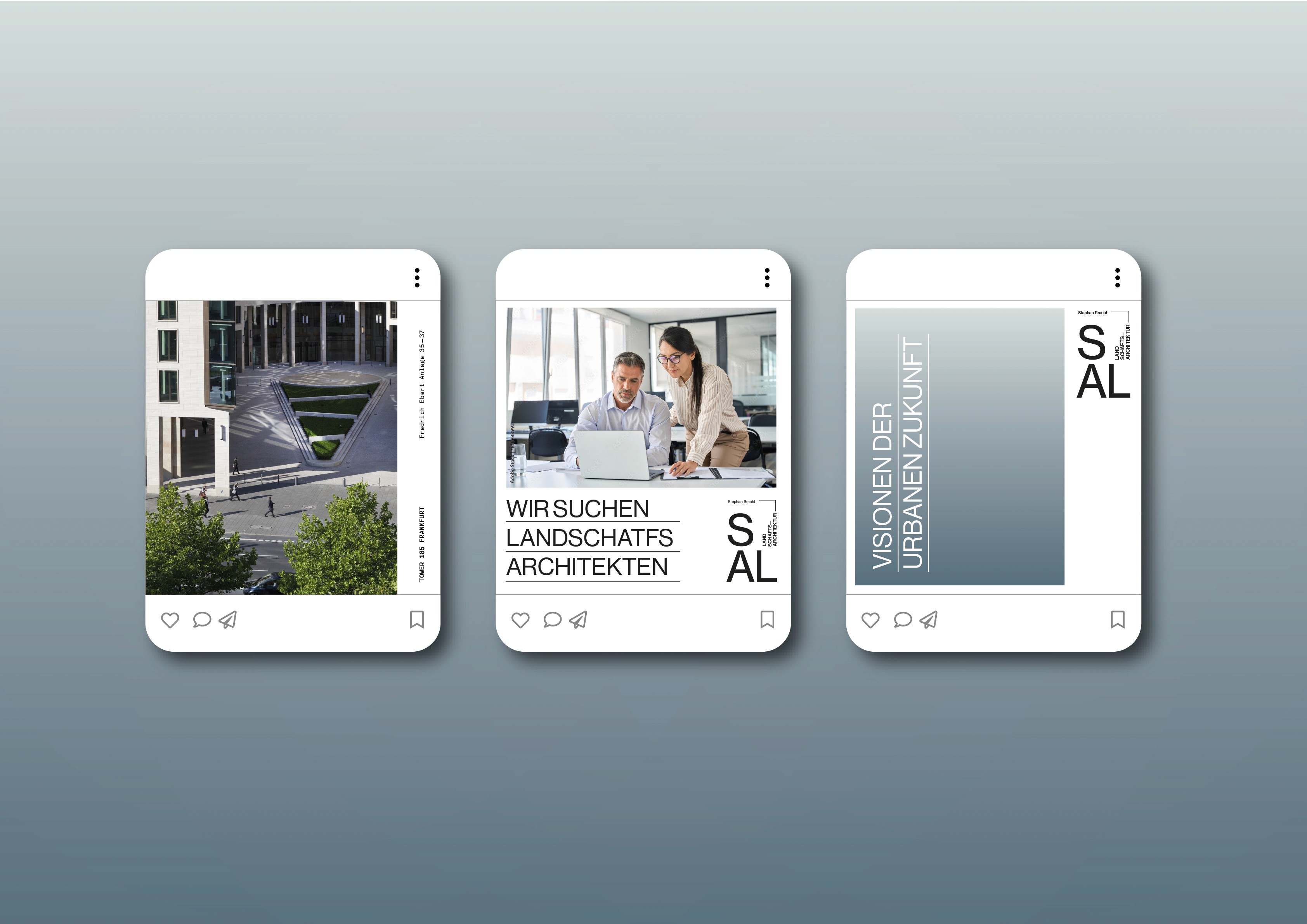 Corporate Design Social Media Anwendungen für SAL – Geschäftsausstattung mit Planungsbezug
