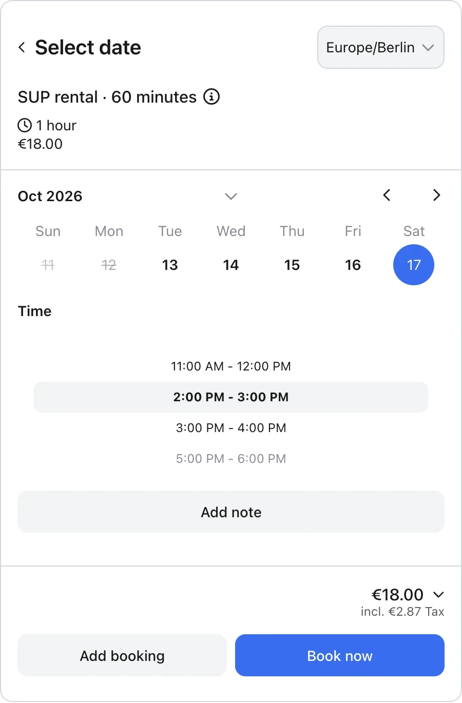 Real anny SUP board booking on October 17 from 2 to 3 PM for €18