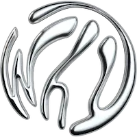 Fluid silver 3D CGI shapes, an abstract design for Mixed Reality visuals.