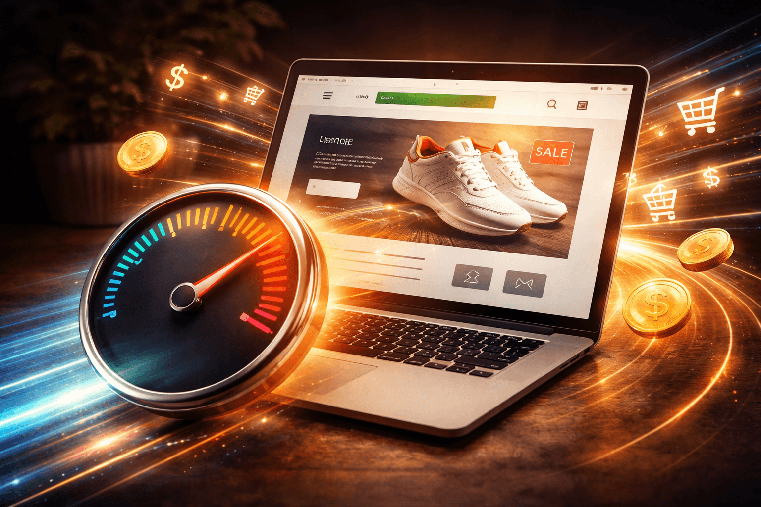 Close-up of lush, dark green leaves, some glossy and wet, against a muted background.