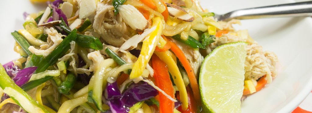 chicken pad thai with veggie noodles