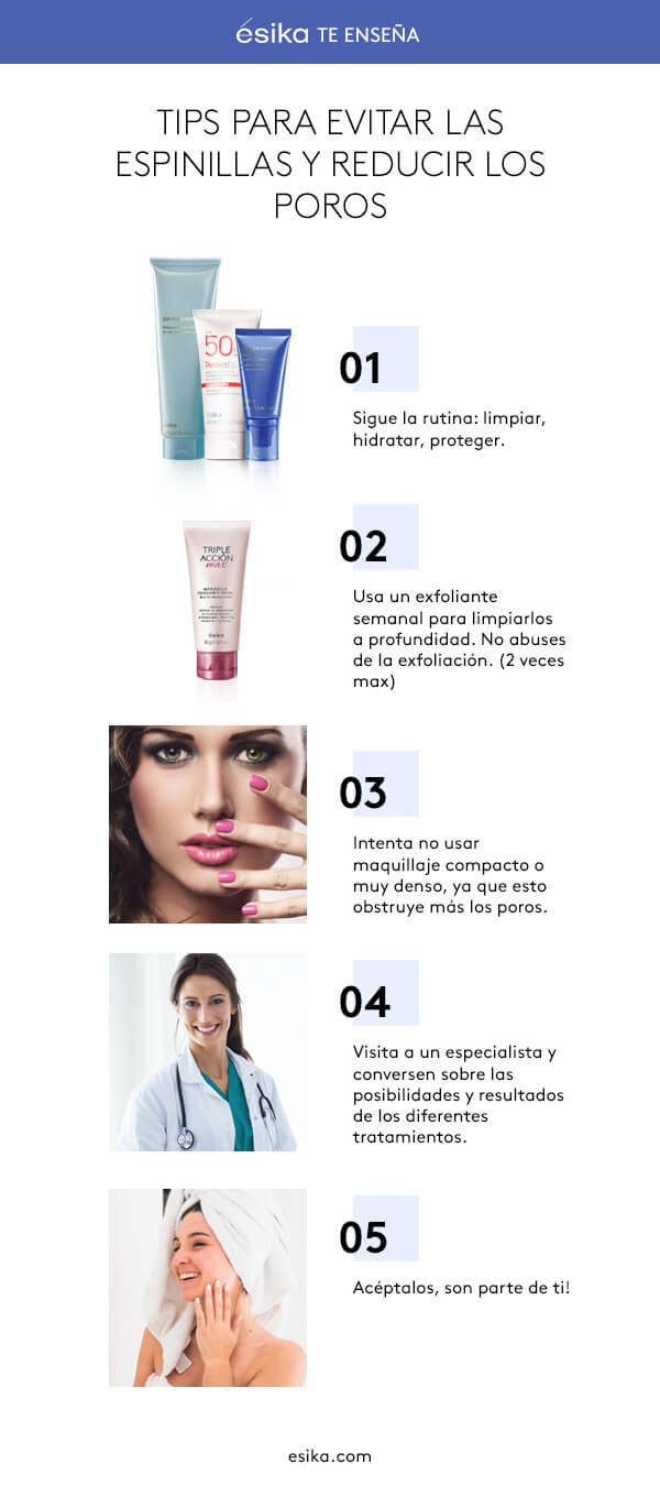 Tips para reducir espinillas