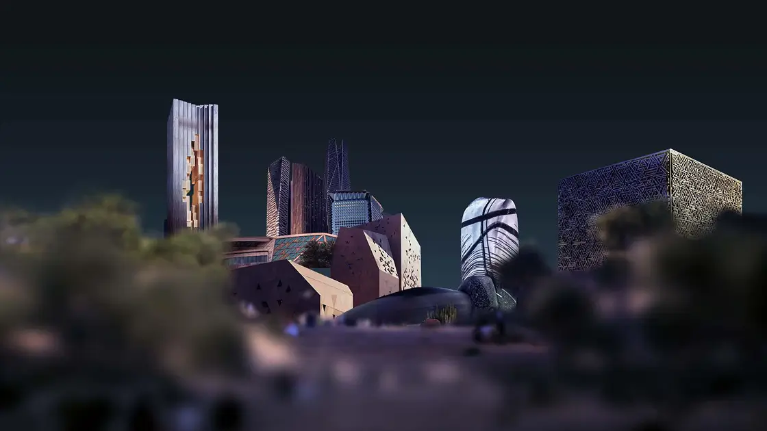 Illustration of Saudi Arabia buildings