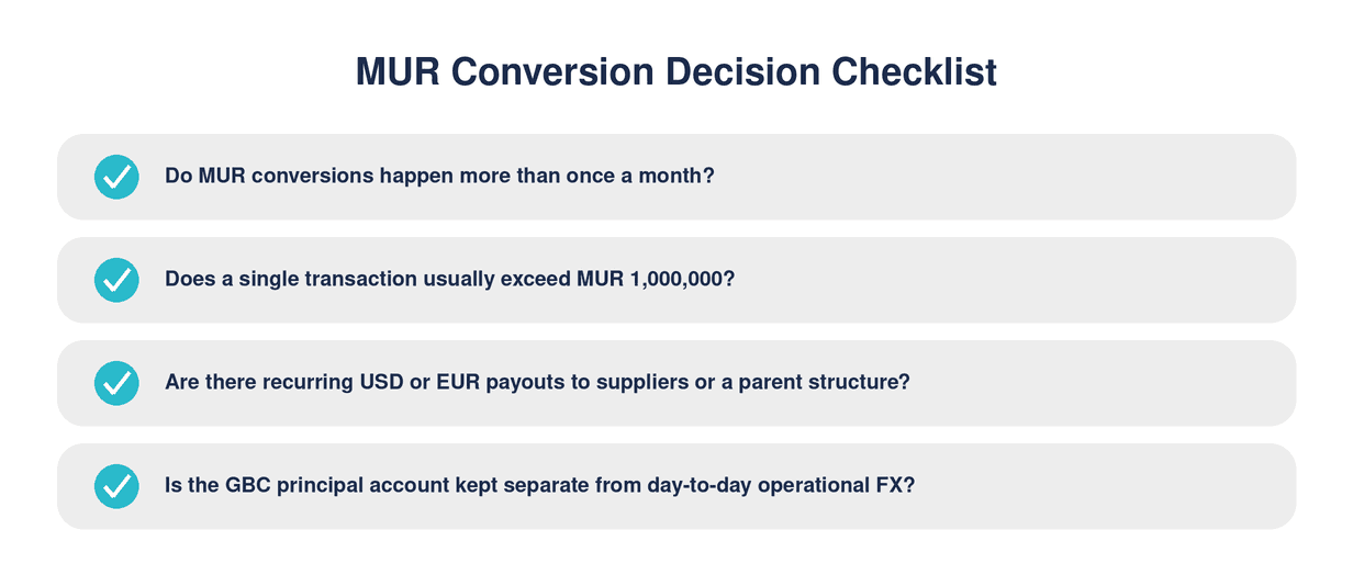 MUR Conversion Decision Checklist